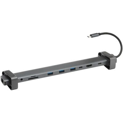 Bluestork Hub USB-C - 10 Anschlüsse - Grau - USB Hub Bluestork Hub USB-C - 10 Anschlüsse - Grau - USB Hub