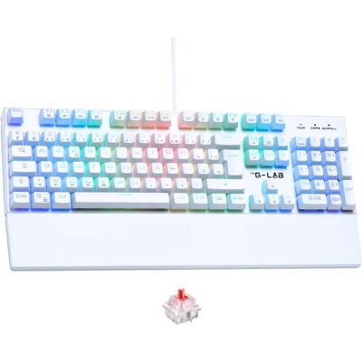 A G Lab KEYZ RUBIDIUM Fehér Azerty Francia Mechanikus Billentyűzet A G Lab KEYZ RUBIDIUM Fehér Azerty Francia Mechanikus Billentyűzet
