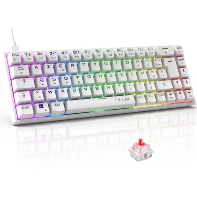 The G-Lab KEYZ TITAN Weiße Gaming-Tastatur The G-Lab KEYZ TITAN Weiße Gaming-Tastatur