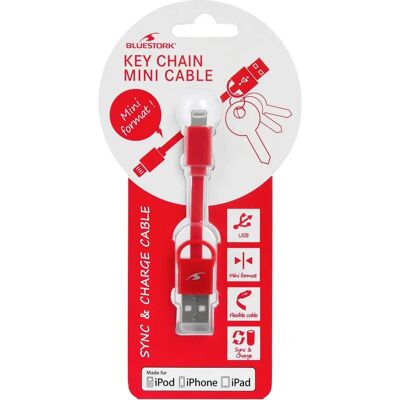 Câble Lightning Rouge Bluestork BS-USB-IKEY/R - Câble Câble Lightning Rouge Bluestork BS-USB-IKEY/R - Câble