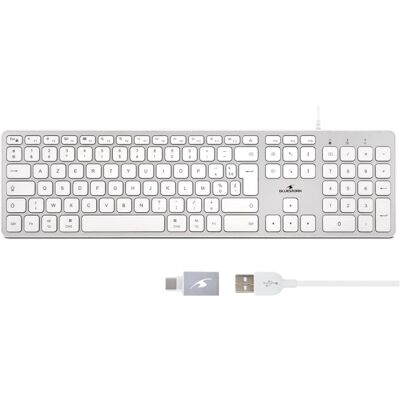 Klawiatura Bluestork KB-MAC-W/FR AZERTY - Klawiatura Klawiatura Bluestork KB-MAC-W/FR AZERTY - Klawiatura