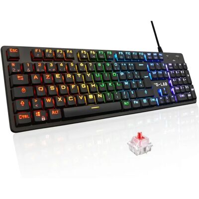 The G Lab Rote AZERTY-Tastatur The G Lab Rote AZERTY-Tastatur