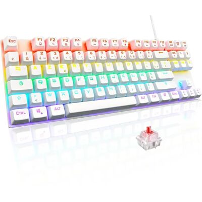 The G-Lab Mercury AZERTY Blanc - Clavier de jeu The G-Lab Mercury AZERTY Blanc - Clavier de jeu