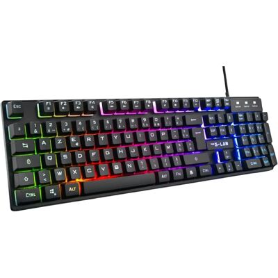 Teclado para juegos The G Lab KEYZ-CAESIUM/SP - Negro Teclado para juegos The G Lab KEYZ-CAESIUM/SP - Negro