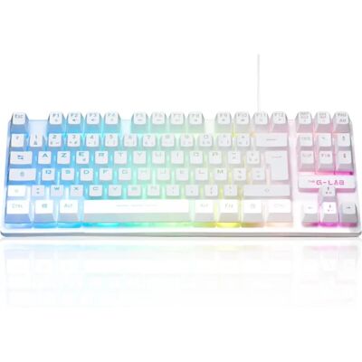 The G Lab Caesium TKL AZERTY - Clavier Gaming - Blanc - Publicité The G Lab Caesium TKL AZERTY - Clavier Gaming - Blanc - Publicité