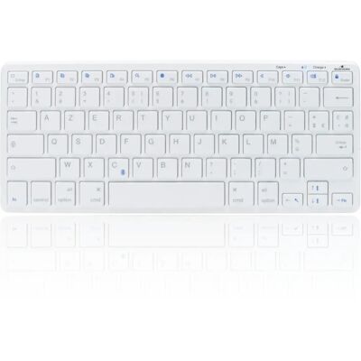 Teclado Blanco Recarregable Azerty Francés de Bluestork - Teclado Teclado Blanco Recarregable Azerty Francés de Bluestork - Teclado