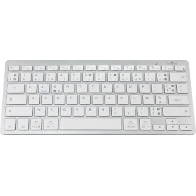 Bezprzewodowa francuska biała klawiatura Bluestork KB-MINI-PC-MAC/FR Bezprzewodowa francuska biała klawiatura Bluestork KB-MINI-PC-MAC/FR