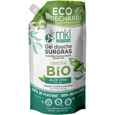 Gel Douche Aloe Vera Eco-Recharge MKL Green Nature 900ml - Publicité Gel Douche Aloe Vera Eco-Recharge MKL Green Nature 900ml - Publicité