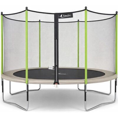 Kangui - Trampoline de jardin 365 cm - Vert/Beige - Trampoline de jardin - Publicité Kangui - Trampoline de jardin 365 cm - Vert/Beige - Trampoline de jardin - Publicité