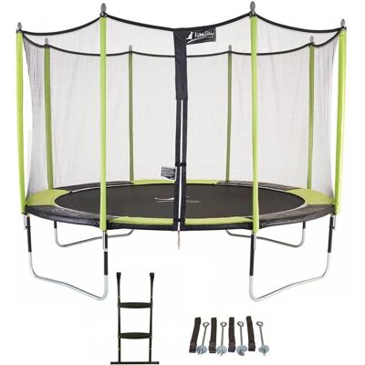 Kangui - Trampoline de jardin 426 cm + filet de sécurité + échelle + kit d'ancrage - Trampoline - Publicité Kangui - Trampoline de jardin 426 cm + filet de sécurité + échelle + kit d'ancrage - Trampoline - Publicité