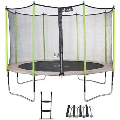 Kangui - Trampoline de jardin 426 cm + filet de sécurité + échelle + kit d'ancrage - Trampoline - Publicité Kangui - Trampoline de jardin 426 cm + filet de sécurité + échelle + kit d'ancrage - Trampoline - Publicité