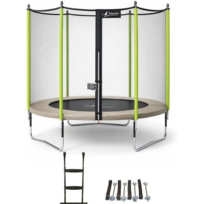 Kangui - Trampoline de jardin 305 cm avec filet de sécurité - Vert/Taupe - Publicité Kangui - Trampoline de jardin 305 cm avec filet de sécurité - Vert/Taupe - Publicité