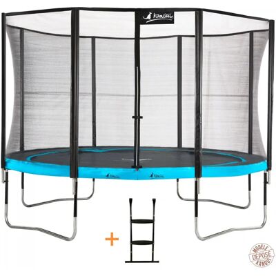 Kangui P430AT/K0140 Trampoline de jardin résistant aux intempéries - Pieds W - Publicité Kangui P430AT/K0140 Trampoline de jardin résistant aux intempéries - Pieds W - Publicité