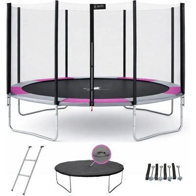 Kangui RALLI 360 - Trampoline rond de jardin, filet de sécurité, échelle, bâche, kit d'ancrage - Publicité Kangui RALLI 360 - Trampoline rond de jardin, filet de sécurité, échelle, bâche, kit d'ancrage - Publicité