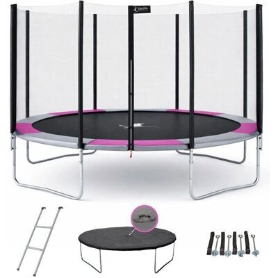 Kangui RALLI 430 - Trampoline rond avec filet, échelle, bâche et kit d'ancrage - Publicité Kangui RALLI 430 - Trampoline rond avec filet, échelle, bâche et kit d'ancrage - Publicité