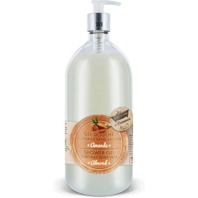 Les Petits Bains de Provence Mandel Duschgel - Surgras, 1000ml Les Petits Bains de Provence Mandel Duschgel - Surgras, 1000ml