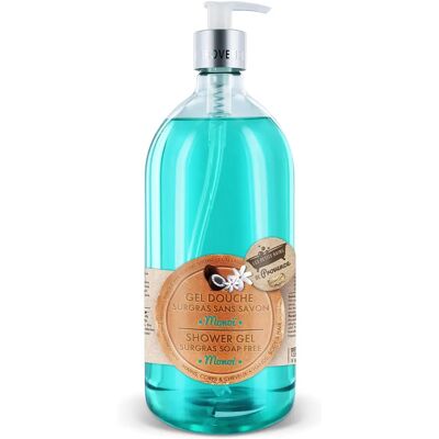 Les Petits Bains de Provence Monoï Surgras Duschgel - Seifenfrei, Mild, 1000ml Les Petits Bains de Provence Monoï Surgras Duschgel - Seifenfrei, Mild, 1000ml