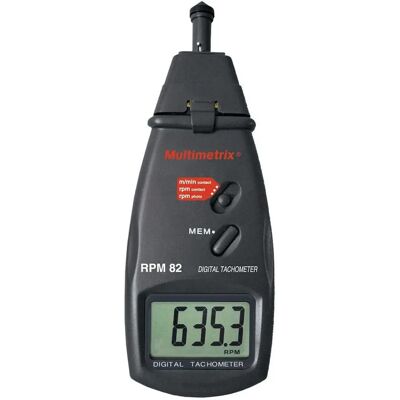 Multimetrix P06236902 Tachometer - Mechanical, Optical, 0.5-19999 RPM Multimetrix P06236902 Tachometer - Mechanical, Optical, 0.5-19999 RPM