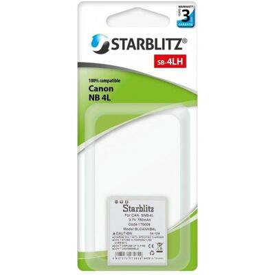Batterie STARBLITZ NB-4L - Compatible avec Canon - Publicité Batterie STARBLITZ NB-4L - Compatible avec Canon - Publicité
