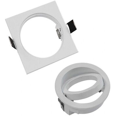 MIIDEX LIGHTING Support de Plafond Carré Réglable Blanc - Lighting Support - Publicité MIIDEX LIGHTING Support de Plafond Carré Réglable Blanc - Lighting Support - Publicité