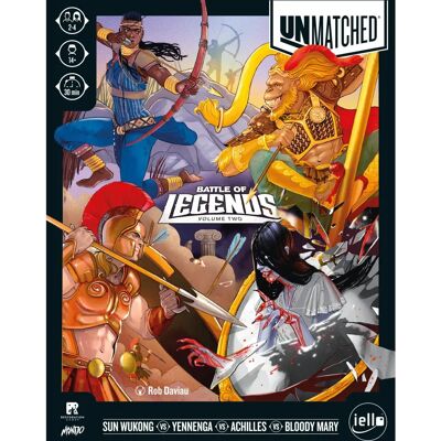 IELLO Restoration Games Uniek Deck Ontworpen Ongeëvenaarde Battle of Legends Volume 2 - Miniatuurvechtspel IELLO Restoration Games Uniek Deck Ontworpen Ongeëvenaarde Battle of Legends Volume 2 - Miniatuurvechtspel