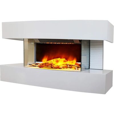 Chemin'Arte Lounge Medium Vit Elektrisk Öppen Spis 82 cm - Kamin Chemin'Arte Lounge Medium Vit Elektrisk Öppen Spis 82 cm - Kamin