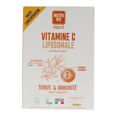 Nutrivie Vitamine C Liposomale 20 Ampoules - Complément Alimentaire - Publicité Nutrivie Vitamine C Liposomale 20 Ampoules - Complément Alimentaire - Publicité