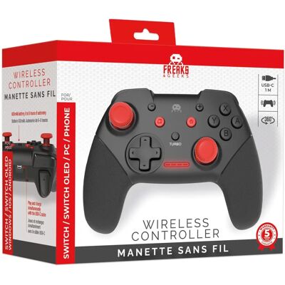 Freaks and Geeks Wireless Gamepad - Black and Red for Switch Freaks and Geeks Wireless Gamepad - Black and Red for Switch