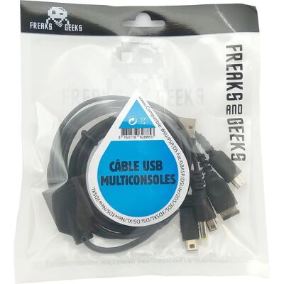 Freaks and Geeks Multiconsole USB-Kabel - Kompatibel mit DS, GBA, 3DS, DSi, WiiU, PSP Freaks and Geeks Multiconsole USB-Kabel - Kompatibel mit DS, GBA, 3DS, DSi, WiiU, PSP