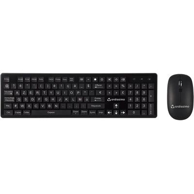 Ordenessimo ART0407 Teclado y ratón inalámbricos - Teclado, Ratón, Negro Ordenessimo ART0407 Teclado y ratón inalámbricos - Teclado, Ratón, Negro