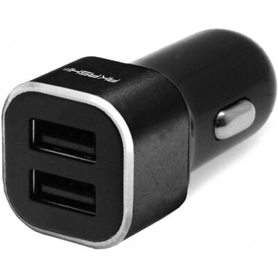 Chargeur voiture Akashi - 2 USB, 2.4A - Noir - Pour smartphones et tablettes - Publicité Chargeur voiture Akashi - 2 USB, 2.4A - Noir - Pour smartphones et tablettes - Publicité