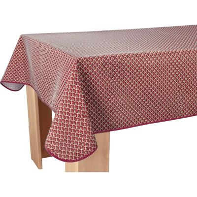 Nappe rectangulaire rouge vin peacock Nappe rectangulaire rouge vin peacock