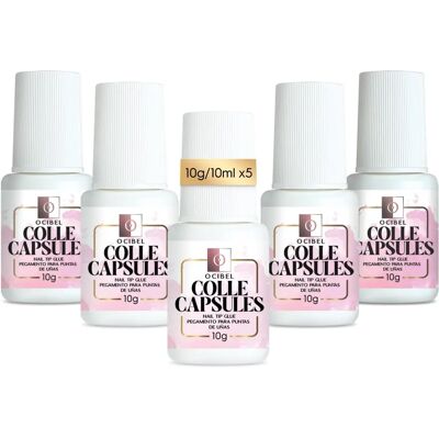 Ocibel 5 Colles Extra Fortes pour Ongles - Pinceau - Publicité Ocibel 5 Colles Extra Fortes pour Ongles - Pinceau - Publicité