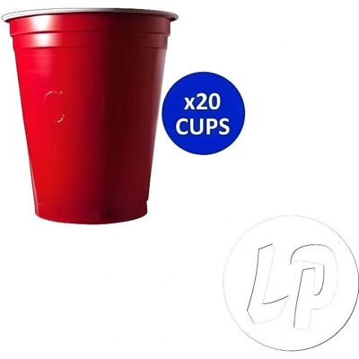 Générique 20 Gobelets Rouges USA Authentiques 50 cl - Publicité Générique 20 Gobelets Rouges USA Authentiques 50 cl - Publicité