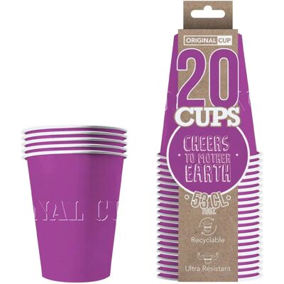 JADEO - 20 American Cups - Purple - Cardboard - Mugs JADEO - 20 American Cups - Purple - Cardboard - Mugs
