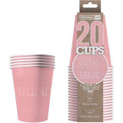 My Other Me 20 Pastel Pink Recyclable Cardboard Cups - 53 cl - Product Type My Other Me 20 Pastel Pink Recyclable Cardboard Cups - 53 cl - Product Type