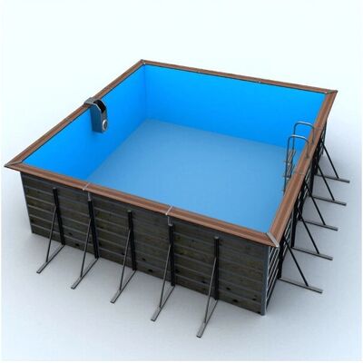 Piscine en bois Waterclip 3,70x3,70x1,47m - Piscine - Publicité Piscine en bois Waterclip 3,70x3,70x1,47m - Piscine - Publicité