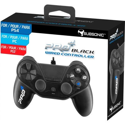 Kabelový ovladač Subsonic Pro 4 pro PS4 - Černý Kabelový ovladač Subsonic Pro 4 pro PS4 - Černý