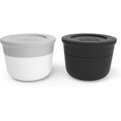 Monbento - MB Temple S - 10 ml - Noir Gris - Lunch Box - Publicité Monbento - MB Temple S - 10 ml - Noir Gris - Lunch Box - Publicité