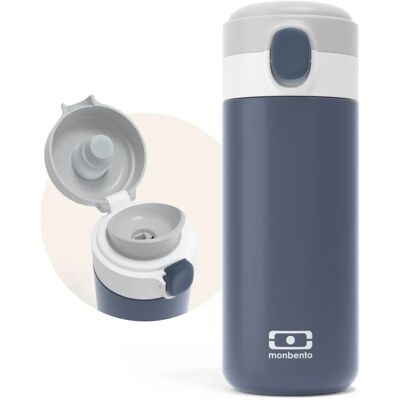 Monbento - Bouteille Isotherme Bleu Infinity - 360ml - Garde Au Chaud/Froid 12h - Publicité Monbento - Bouteille Isotherme Bleu Infinity - 360ml - Garde Au Chaud/Froid 12h - Publicité