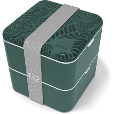 Monbento Jungle Große Bento-Box MB Square mit Fächern - Auslaufsicher Monbento Jungle Große Bento-Box MB Square mit Fächern - Auslaufsicher