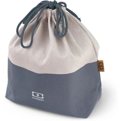 Monbento L Bleu Naturel Sac Déjeuner Tissu Recyclé - Publicité Monbento L Bleu Naturel Sac Déjeuner Tissu Recyclé - Publicité