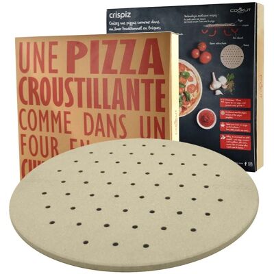 Pierre à pizza Cookut 38cm réfractaire - Four ou barbecue - Publicité Pierre à pizza Cookut 38cm réfractaire - Four ou barbecue - Publicité