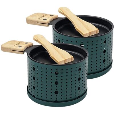 Cookut Raclette de vela portátil - Diseño moderno y elegante para 2 Cookut Raclette de vela portátil - Diseño moderno y elegante para 2