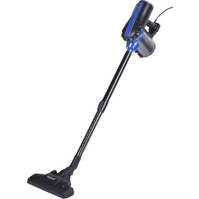 Techwood TAS-658 - Noir, Bleu - Aspirateur balai 2-en-1 - Publicité Techwood TAS-658 - Noir, Bleu - Aspirateur balai 2-en-1 - Publicité