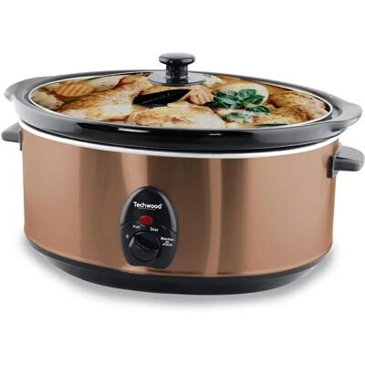 Techwood TMJ-651 Olla de cocción lenta en Bronce - 6,5L 320W Techwood TMJ-651 Olla de cocción lenta en Bronce - 6,5L 320W