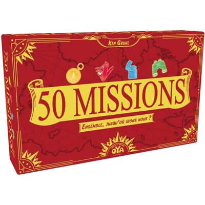 Oya 50 Missions Jeu de Cartes - Coopération pour 1-4 Joueurs - Publicité Oya 50 Missions Jeu de Cartes - Coopération pour 1-4 Joueurs - Publicité