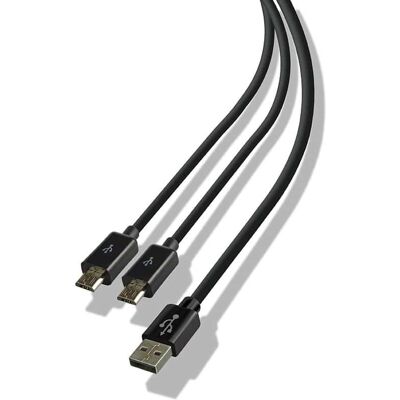 Steelplay Dual Play & Charge Kabel - PS4 & 5 - 3m Schwarz Steelplay Dual Play & Charge Kabel - PS4 & 5 - 3m Schwarz