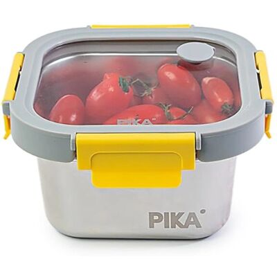 Pika 600ml Čtvercová Nerezová Krabička na Jídlo - Mikrovlnná Bezpečnost Pika 600ml Čtvercová Nerezová Krabička na Jídlo - Mikrovlnná Bezpečnost