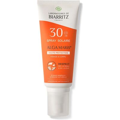 Laboratoires de Biarritz Alga Maris Spray Solaire SPF30 Bio - Visage et Corps - Publicité Laboratoires de Biarritz Alga Maris Spray Solaire SPF30 Bio - Visage et Corps - Publicité